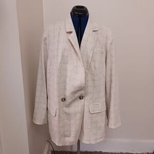 MADEWELL Caldwell Double-Breasted Blazer in Ghent Plaid  2X